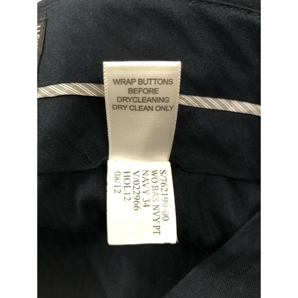 Banana Republic Pants Mens 35X30 Navy 100% Wool Lanificio F.lli Cerruti *Flaw